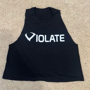 Black VIOLATE the Dresscode Crop Top